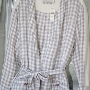 ANTHROPOLOGIE SATURDAY SUNDAY FLANNEL ROBE NWT SIZE M/L